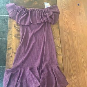 Lularoe long off the shoulder dress